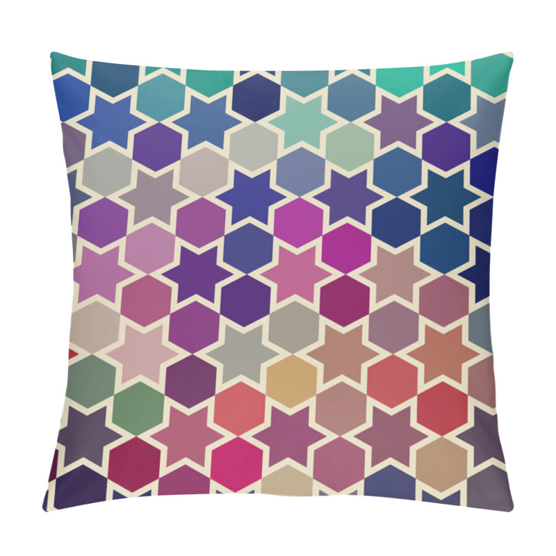 Personality  Vector Background Of Repeating Geometric Stars. Geometric Backgr Pillow Covers