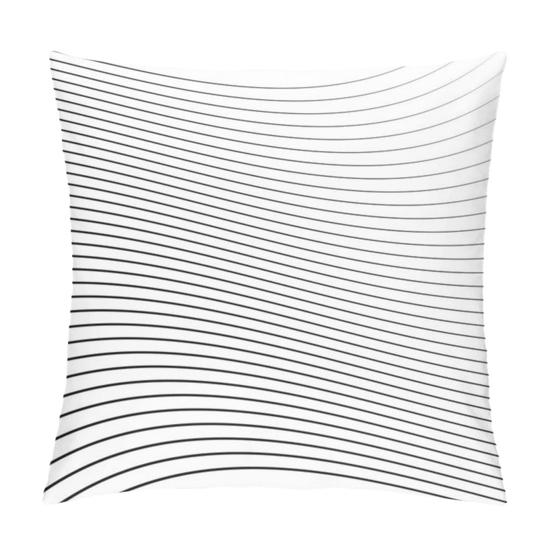 Personality  Geometric Waving, Wavy Parallel Lines. Ripple, Twisted Lines Pat Pillow Covers