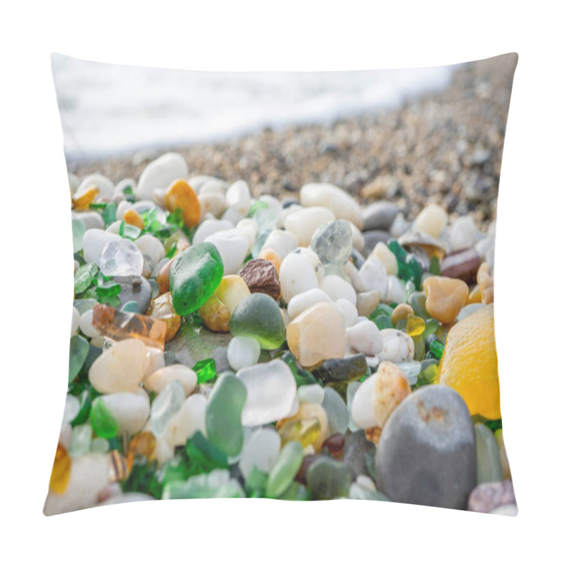 Personality  Glass And Rocks Moulded By The Sea. High Quality Photo Pillow Covers