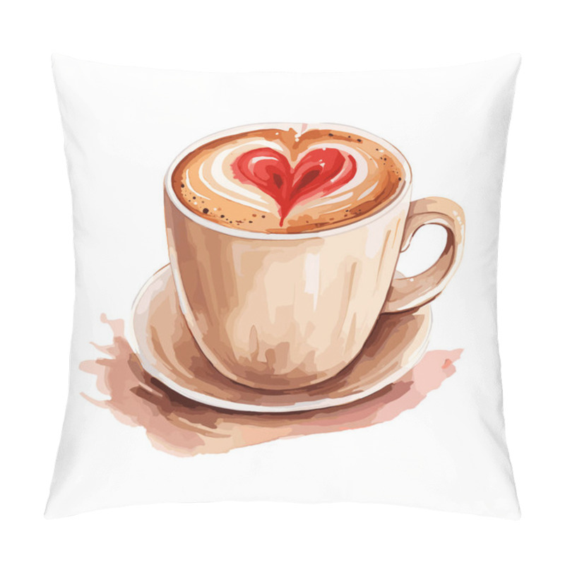 Personality  Coffee, Valentine's Day, Vector Clipart Illustration With Isolated Background. Pillow Covers