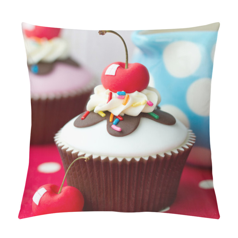 Personality  Ice Cream Sundae Cupcake Pillow Covers