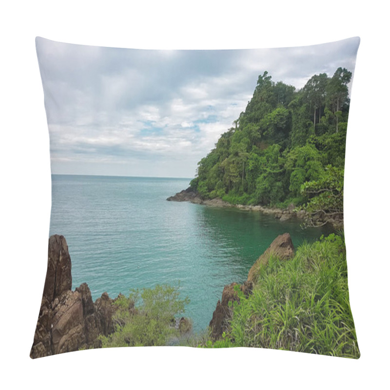 Personality  Beautiful Green Coast In Thailand. Vacation Concept. Pillow Covers