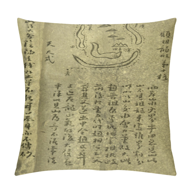 Personality  Chinese Ancient Book Over 150 Years Old About Secrets Of Geomanc Pillow Covers