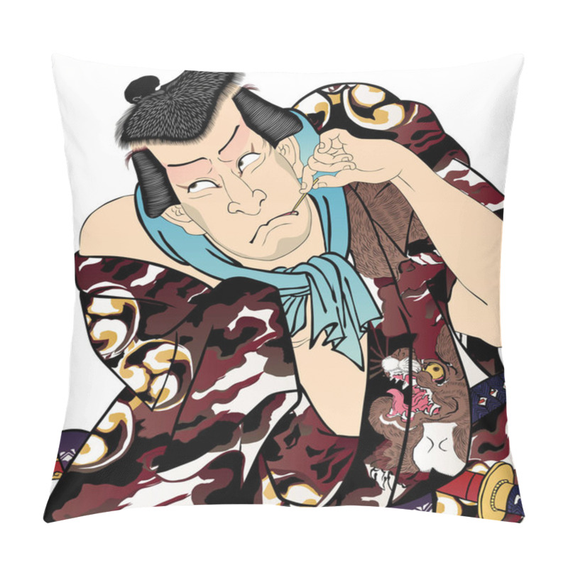 Personality  Ukiyo-e Kabuki Actor, Part 102 Pillow Covers