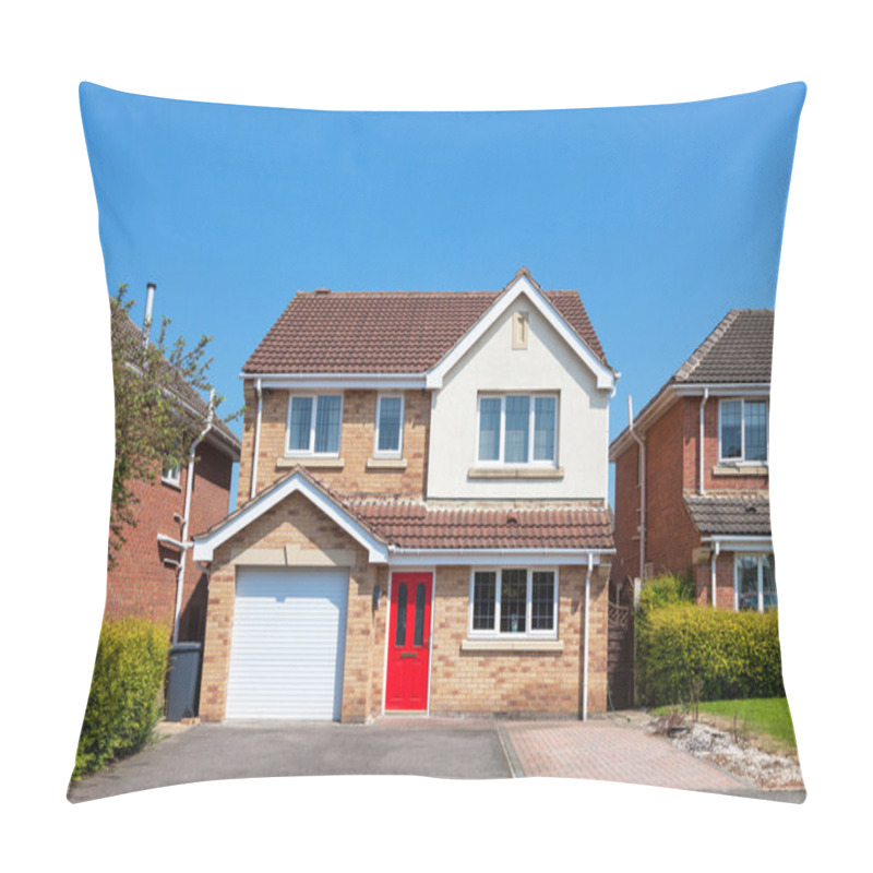 Personality  Elegant English House With Red Door Pillow Covers