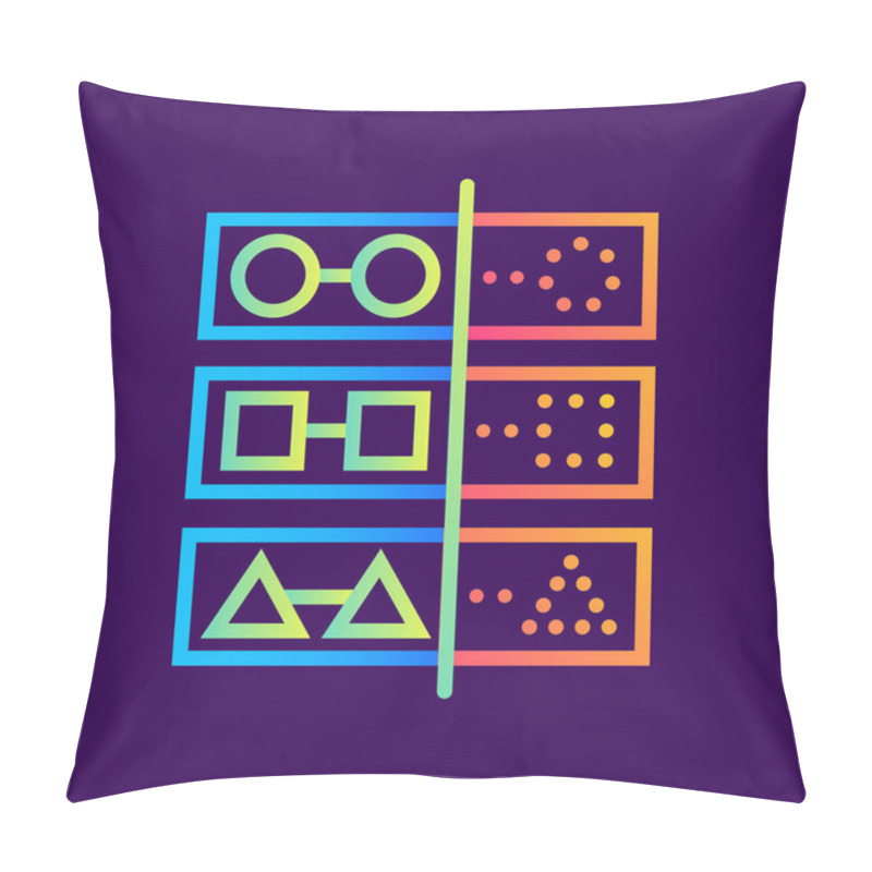 Personality  Linear Icon Prediction Model. Data Science Technology And Machin Pillow Covers