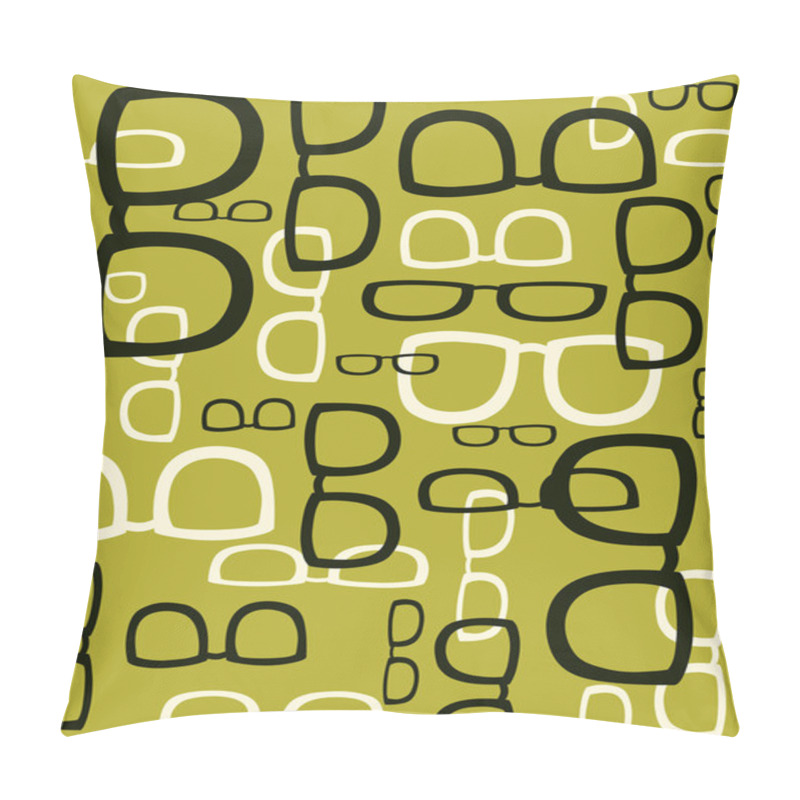 Personality  Seamless Background With Glasses. Pillow Covers