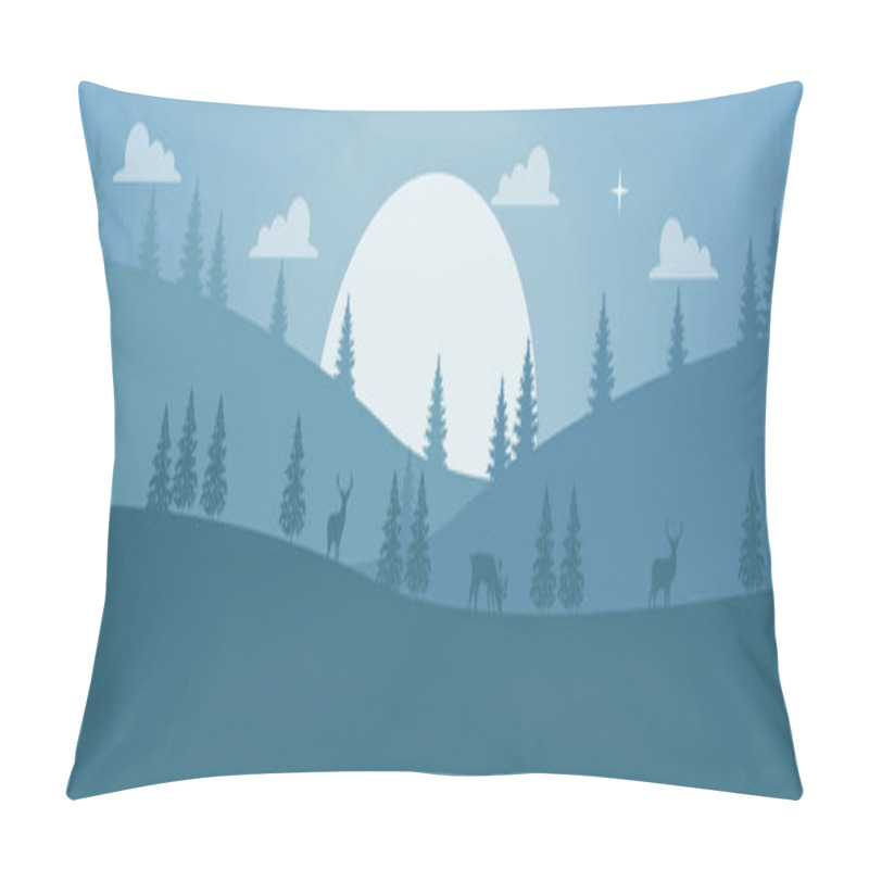 Personality  Deers In The Dark Forest Pillow Covers