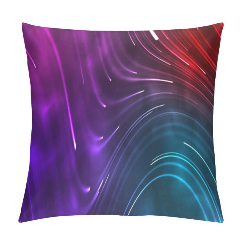 Personality  Fiber Dreams: A Mesmerizing 4K Animation Featuring 3D Particle Technology Creating A Thread-Like And Ethereal Background Pillow Covers