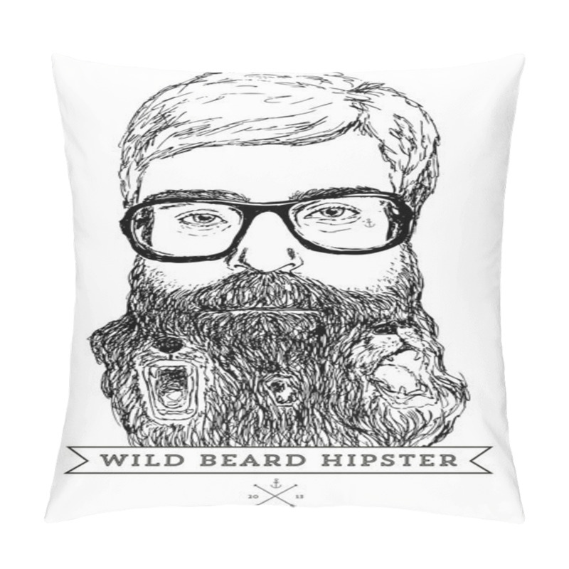 Personality  Wild Beard Hipster Pillow Covers