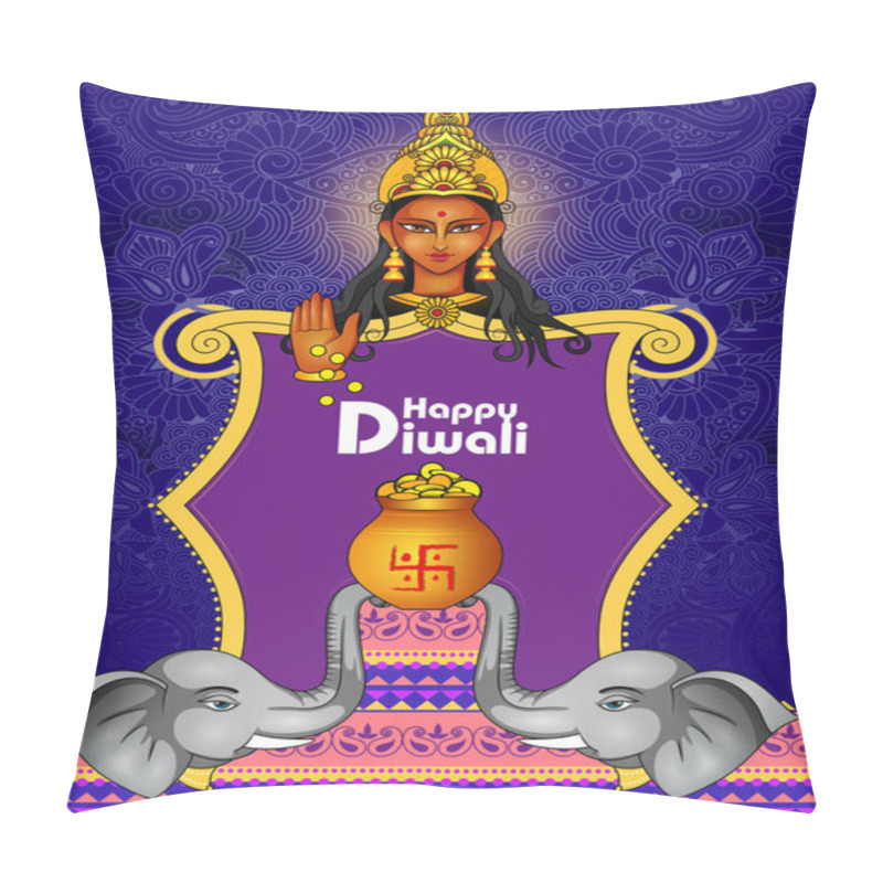 Personality  Goddess Lakshmi For Happy Diwali Pillow Covers