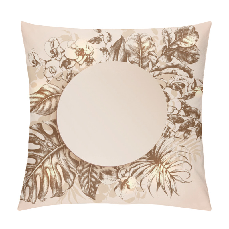 Personality  Tropical Plants Frame. Pillow Covers