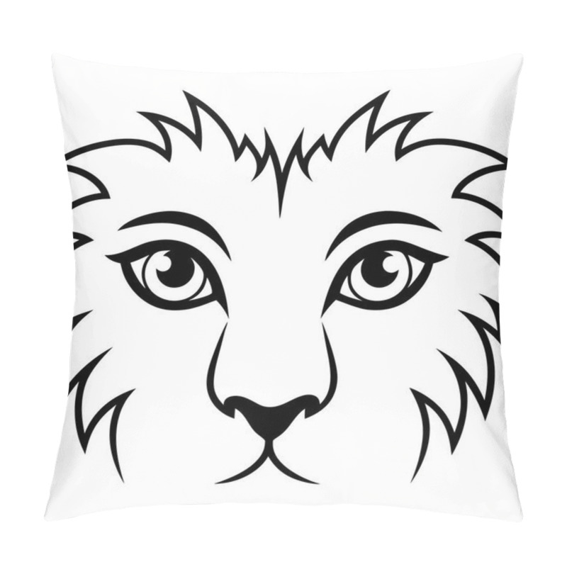 Personality  Lion Eyes Vector Art Illustration Design Pillow Covers