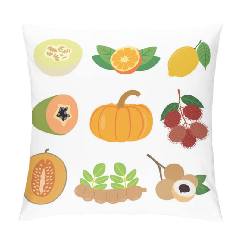 Personality  Tropical Fruits Extravaganza. Vector Illustration Pillow Covers