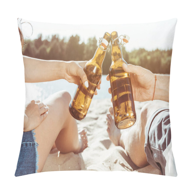 Personality  Couple Clinking Bottles Pillow Covers