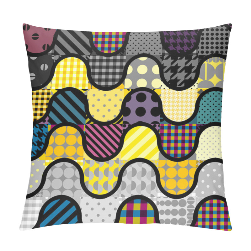 Personality  Yellow Patchwork Pattern Pillow Covers