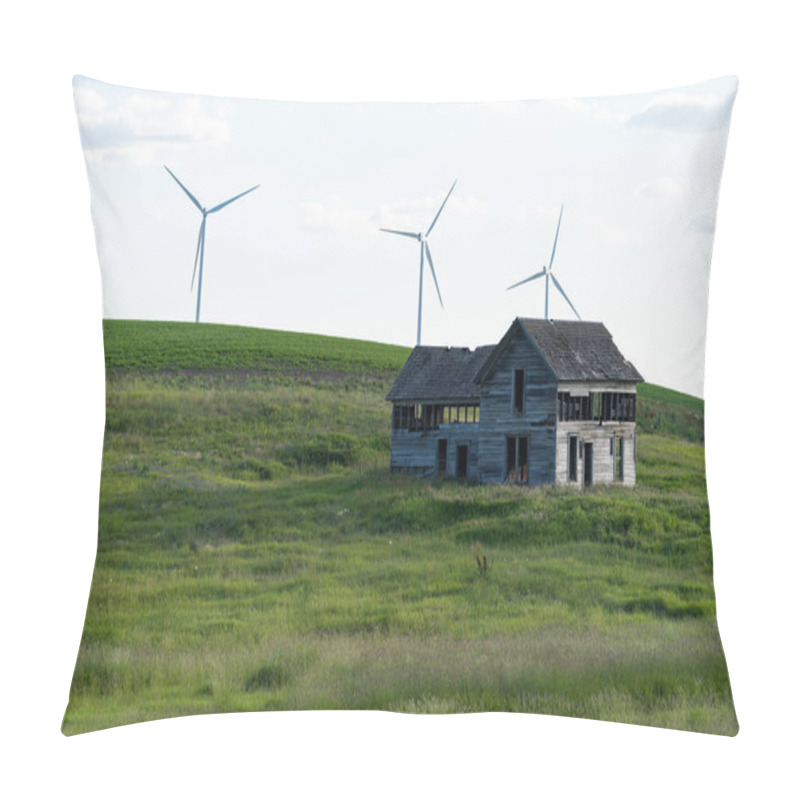 Personality  Spooky, Old Abandoned Farm House In The Rolling Hills Of The Pal Pillow Covers