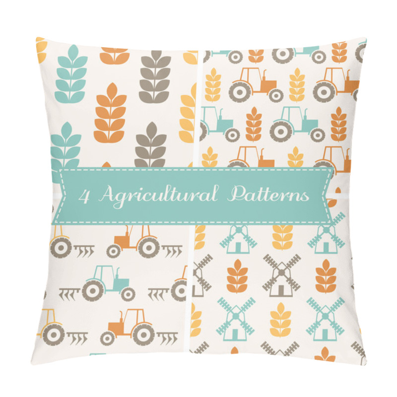 Personality  Vector Seamless Patterns On Agricultural Theme  Pillow Covers