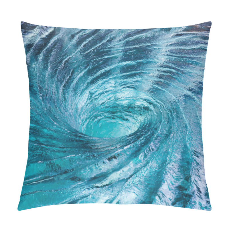 Personality  The Raging Whirlpool Of Blue Water Pillow Covers