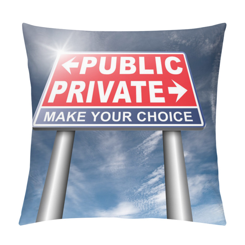 Personality  Private Or Public Road Sign Pillow Covers