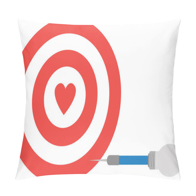 Personality  Bullseye With Heart And Light Bulb Dart Pillow Covers