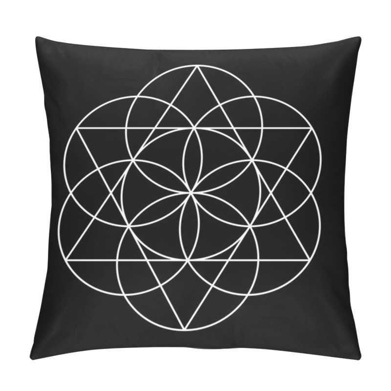 Personality  Vector Flower Of Life.  Pillow Covers