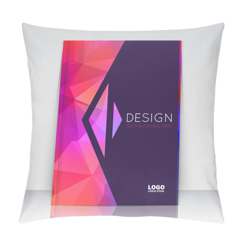 Personality  Abstract Composition. Patch Pink Polygonal Texture. Triangle Part Trademark Construction. Lines Plexus Section. Black Brochure Title Sheet. Creative Arrow Figure Icon Surface. Banner Form. Flyer Font. Pillow Covers