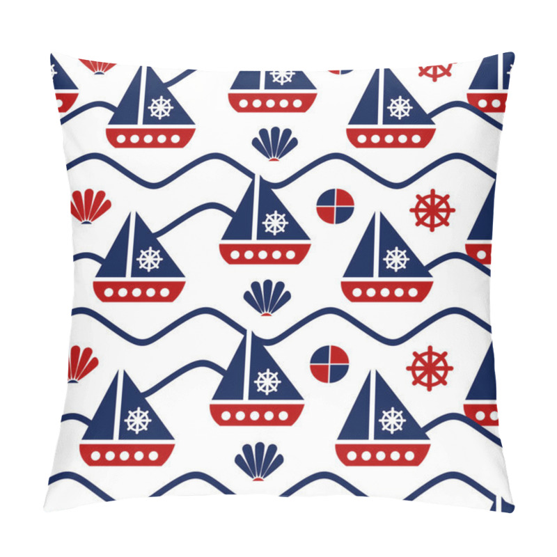 Personality  Seamless Patterns With A Maritime Theme Pillow Covers