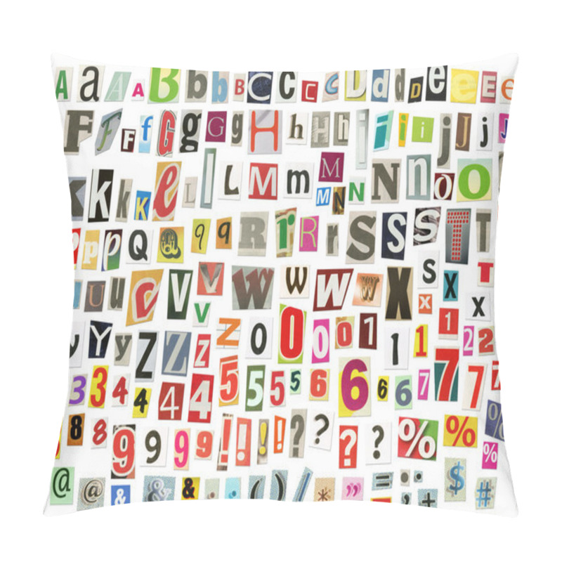 Personality  Newspaper Alphabet Pillow Covers