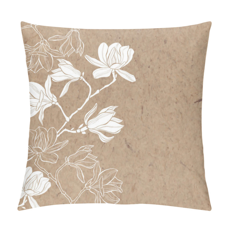 Personality  Branches With Magnolia Flowers  Pillow Covers