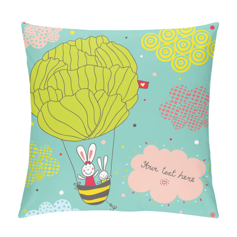 Personality  Funny Bunnies Traveling Pillow Covers