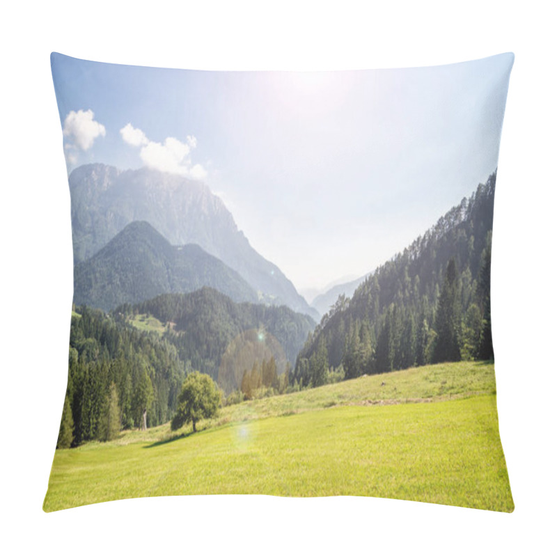 Personality  Mountain Valley With Green Trees Pillow Covers