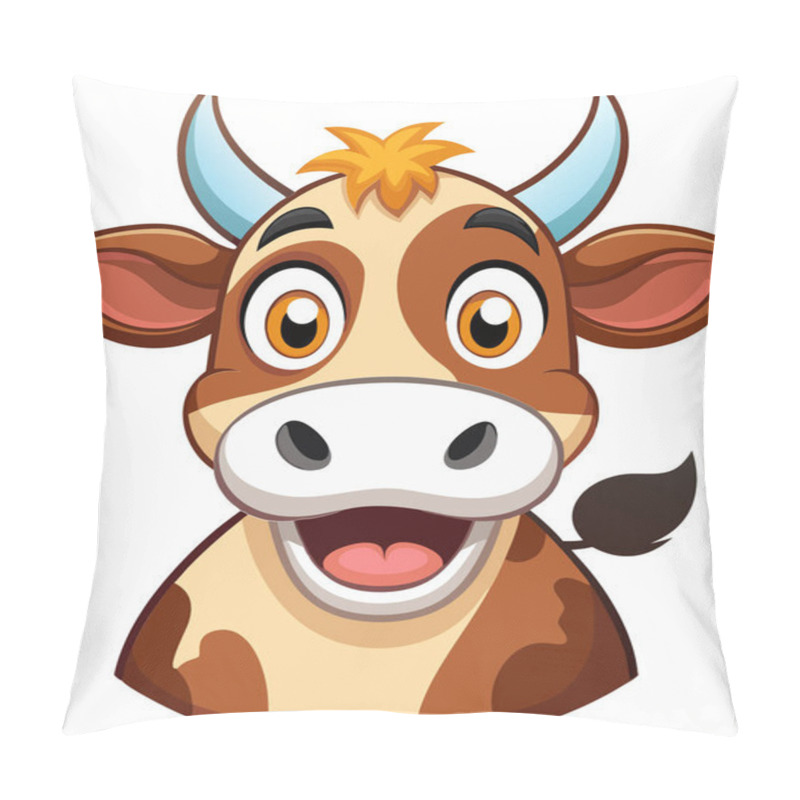 Personality  Cow Head Vector Kids Svg Printable Design Pillow Covers