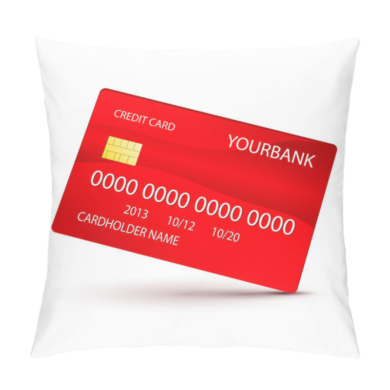 Personality  Vector Illustration Of A Red Credit Card Pillow Covers