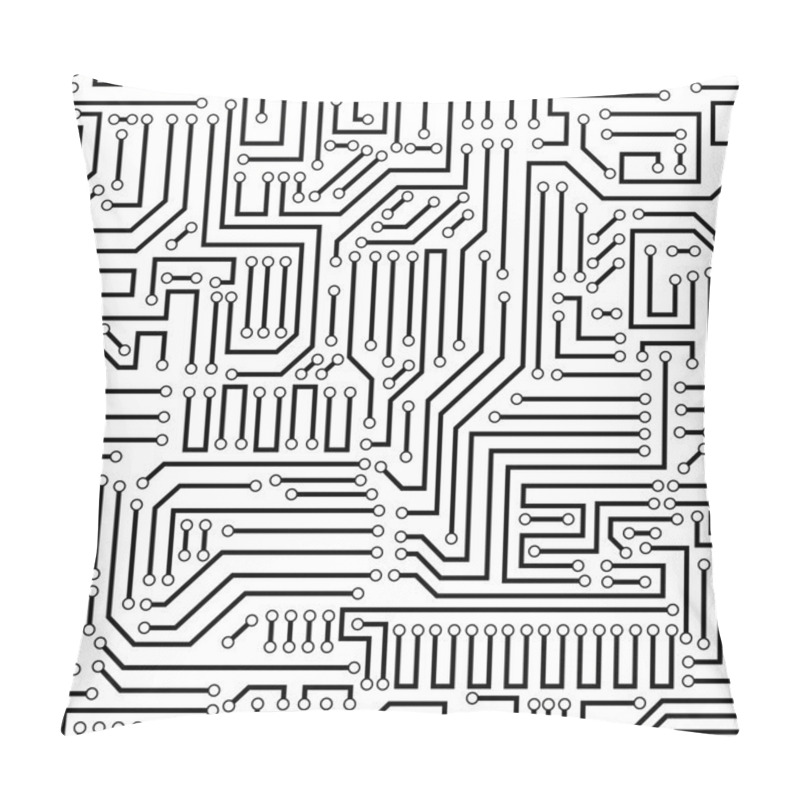 Personality  Circuit Board Seamless Pattern Pillow Covers