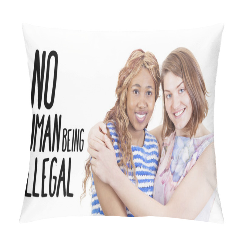 Personality  No Human Is Illegal Pillow Covers