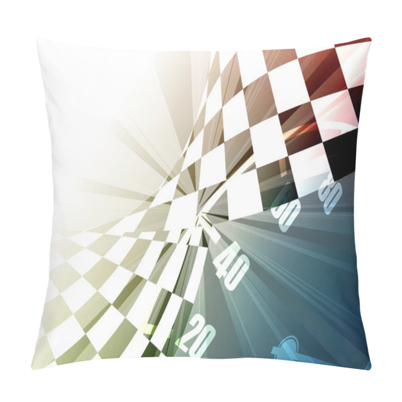 Personality  Racing Square Background, Vector Illustration Abstraction In Rac Pillow Covers