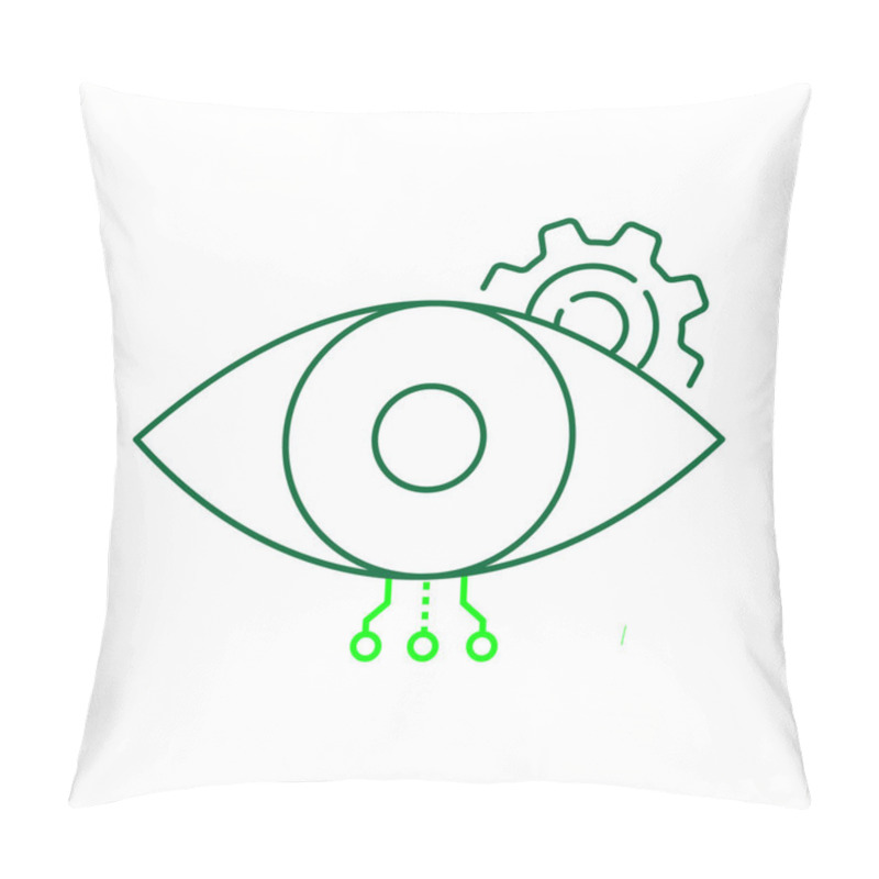 Personality  AI Eye For Advanced Vision Technology Vector Icon Design,  Technology, Computer Vision, Deep Learning Pillow Covers