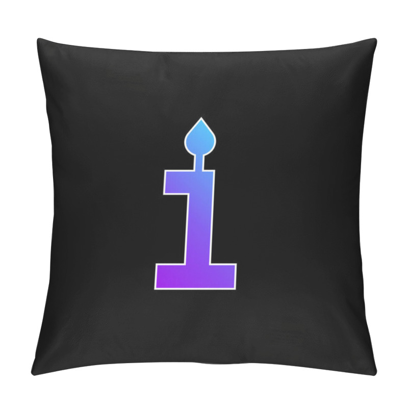 Personality  Birthday Blue Gradient Vector Icon Pillow Covers