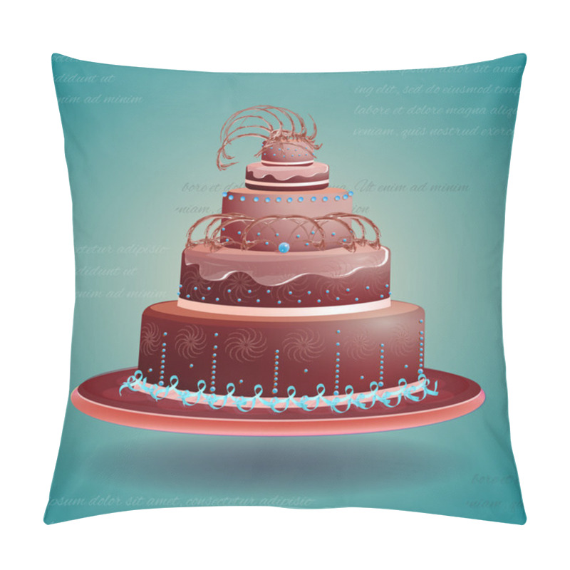 Personality  Birthday Cake, Vector Design Pillow Covers