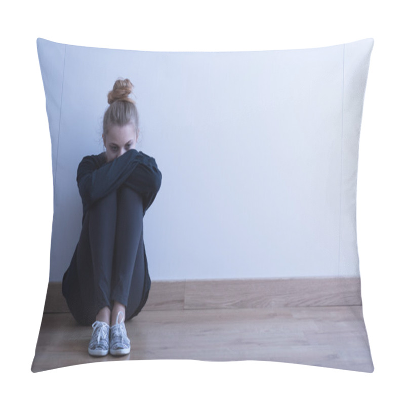 Personality  Sad Woman With Depression Pillow Covers