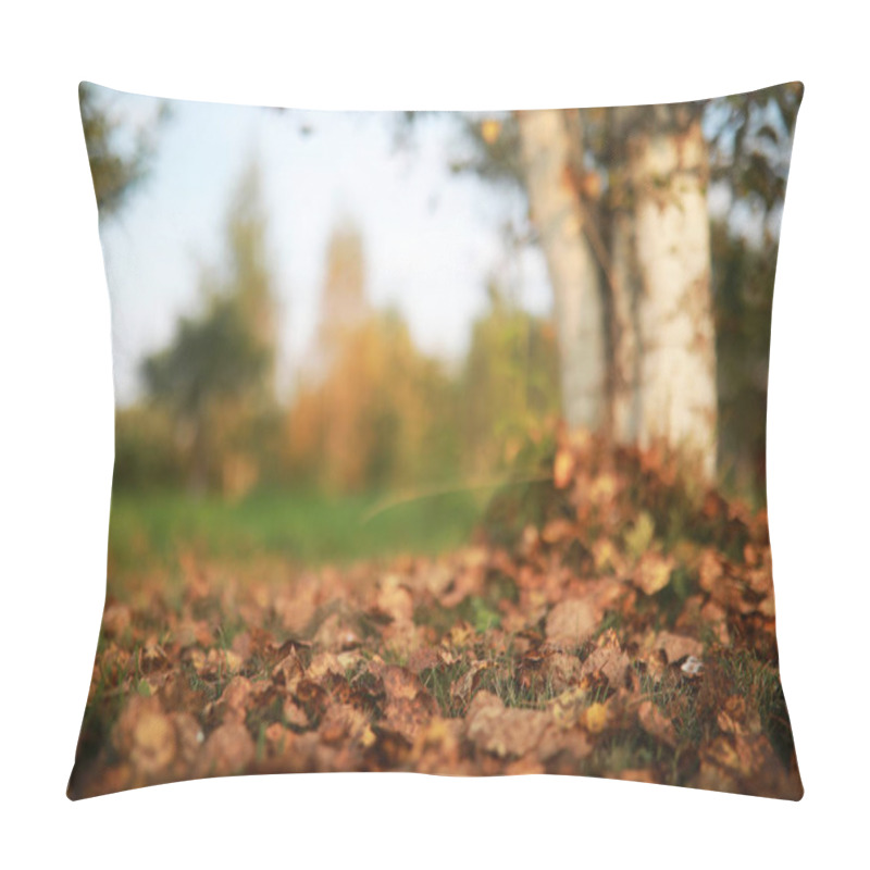 Personality  End Of Summer Season In The Park Pillow Covers