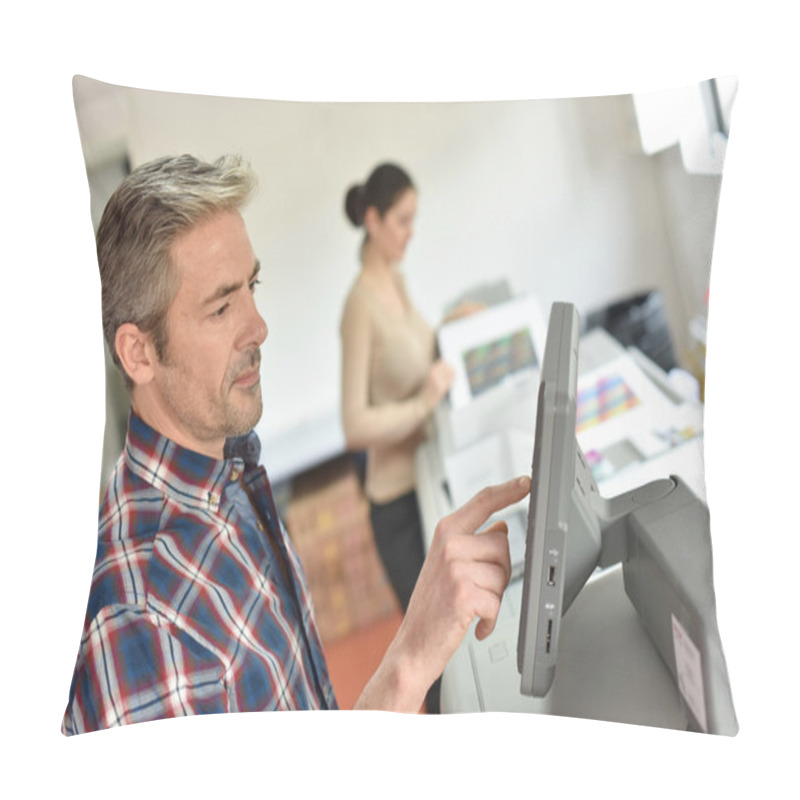 Personality  Man Programming Printer Machine Pillow Covers