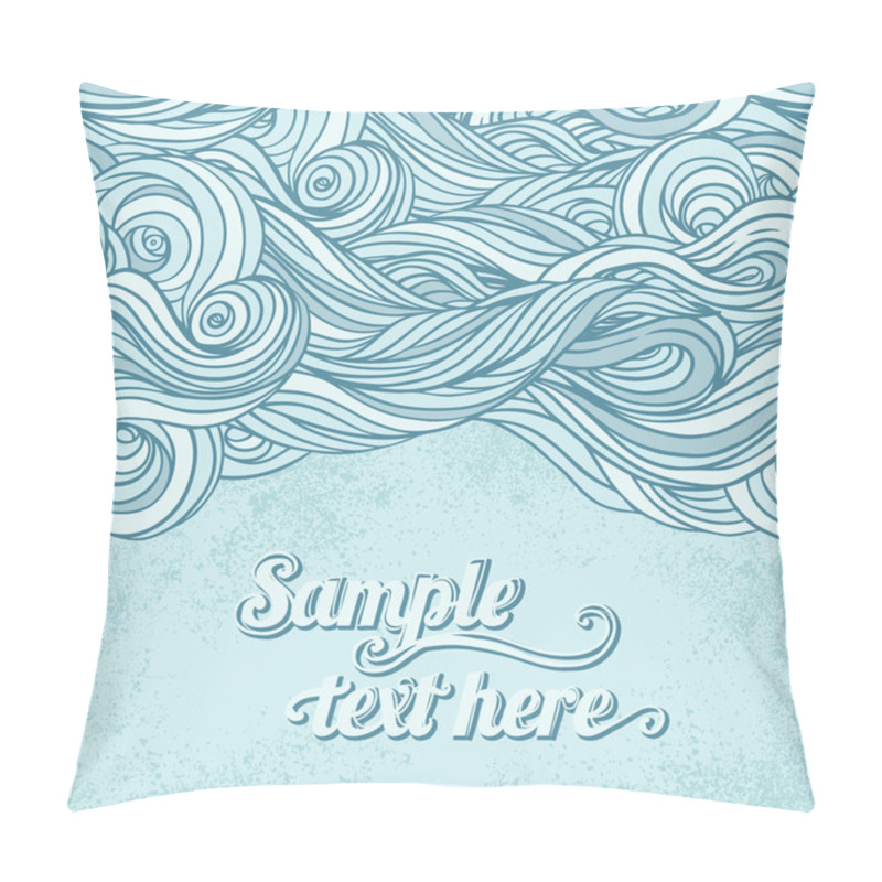 Personality  Blue Abstract Pattern, Waves Background Pillow Covers