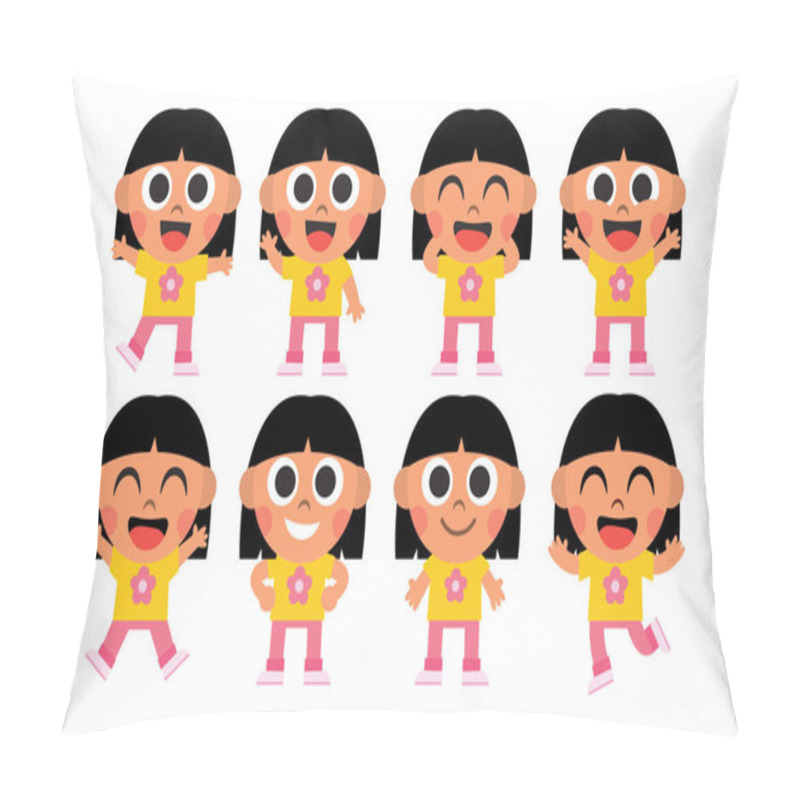 Personality  Cartoon Cute Kid Isolated Pillow Covers