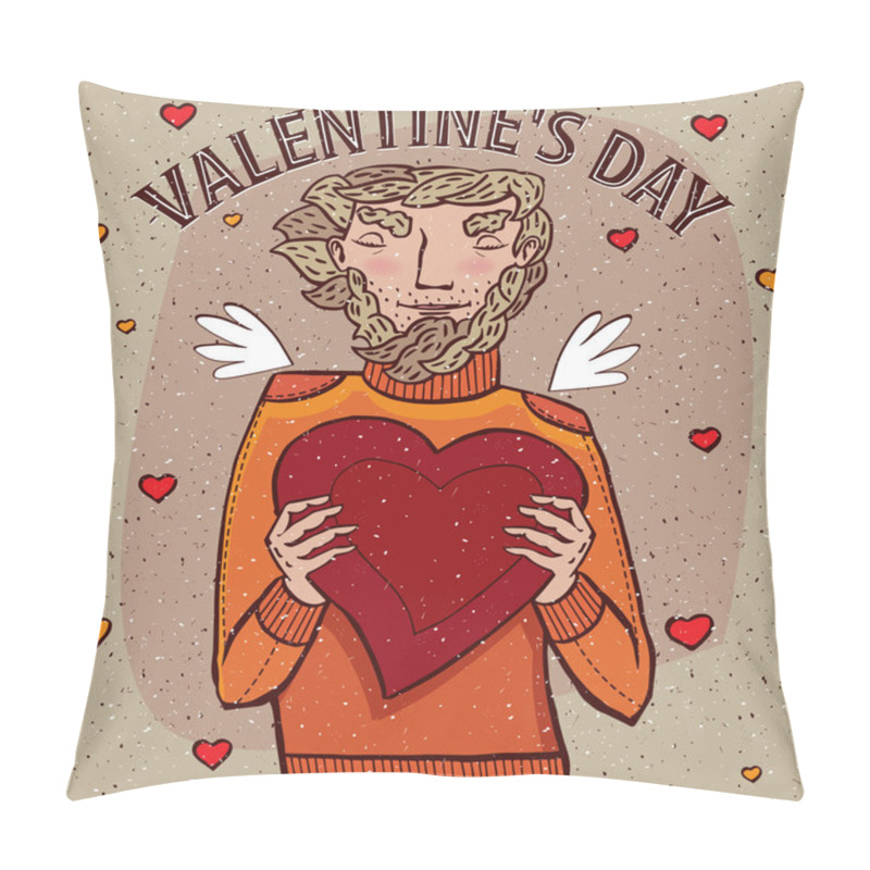 Personality  Man Giving Heart Pillow Covers