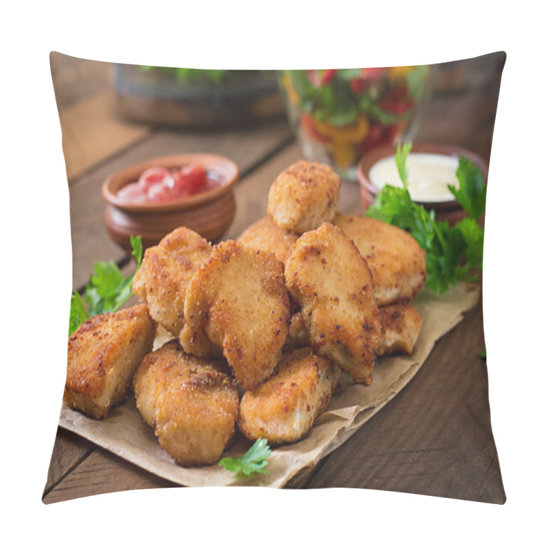 Personality  Chicken Nuggets And Sauce Pillow Covers