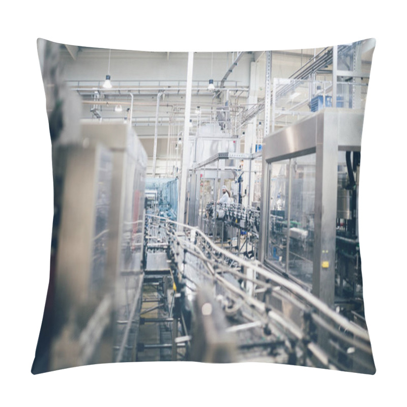 Personality  Robotic Factory Line Water Bottled Into Canisters Pillow Covers