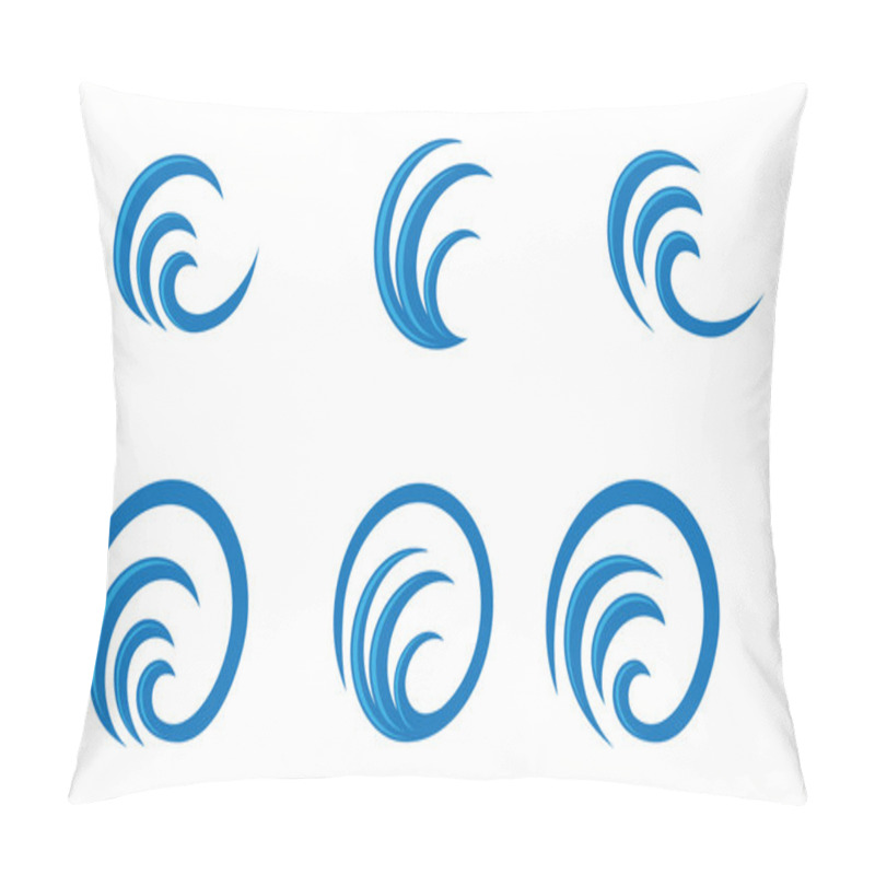 Personality  Beach Wave Logo Pillow Covers