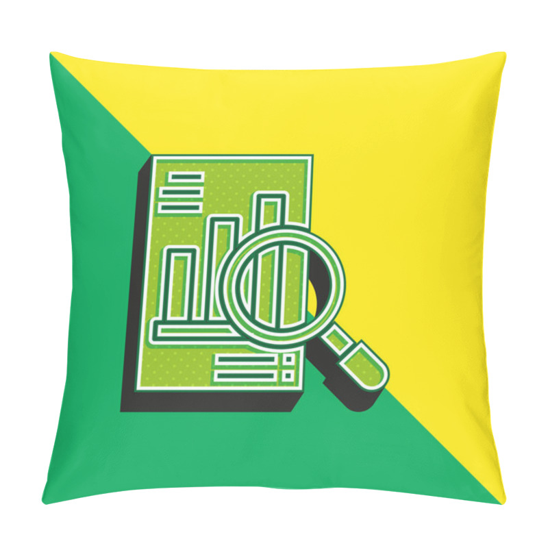 Personality  Analysis Green And Yellow Modern 3d Vector Icon Logo Pillow Covers